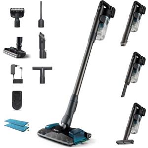 Philips Aspirapolvere Cordless Serie 8000 Pet, Aspirazione Superiore, 80 Minuti di Autonomia, Riconoscimento del Pavimento, Smart Display, Spazzola a LED, Filtrazione antiallergica (XC8055/01)