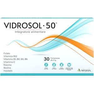 MèDISIN | VIDROSOL 50 Integratore Multivitaminico, Riduce Stanchezza, Affaticamento, Migliora Prestazioni Fisiche e Mentali, Rinforza Sistema Immunitario