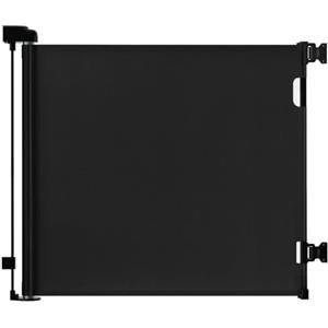 derimkcoa Cancelletto Estensibile per Scale,0-140 cm,Porta Retrattile e Cancelletto per Bambini e Animali Domestici,Adatto per Scale,Corridoi, Uso Interno ed Esterno(Nera)