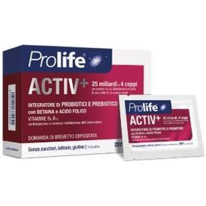 ZETA FARMACEUTICI SpA Prolife Activ - Integratore di Probiotici e Prebiotici, 10 Bustine, con Bifidobatteri e FOS, per Flora Intestinale e Sistema Immunitario, Consigliato dai 50 Anni