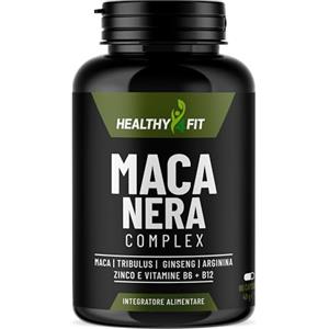Healthy4Fit Maca Peruviana Nera Tribulus Terrestris Arginina Ginseng Zinco e Vitamine - 90 capsule(3 mesi) - Estratto di Maca Root Alto Dosaggio (20:1) - Aumenta Potenza e Vigore