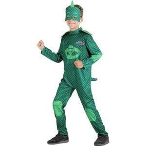 Ciao- Geco Geko costume travestimento bambino originale PJ Masks Superpigiamini (Taglia 5-7 anni) con maschera