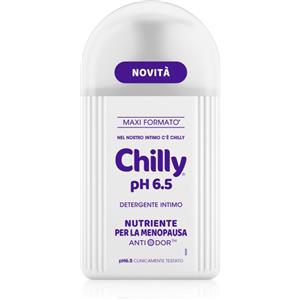 Chilly Detergente Intimo pH 6.5 - Nutriente per la Menopausa con Acido Ialuronico e Complesso Anti-Odor - 300ml