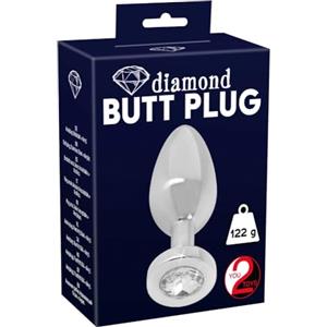 Sextreme Plug anale in acciaio con diamante strass Ø 2,4 cm
