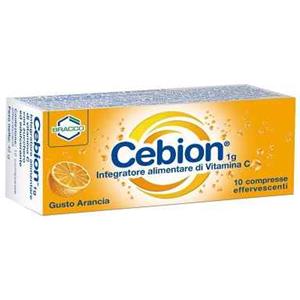 Cebion - Integratore di Vitamina C Effervescente Gusto Arancia - 10 Compresse