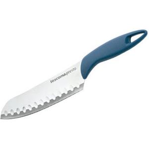 Tescoma Coltello Giapponese Presto in Acciaio Inossidabile Blu, 20 cm - Santoku per Pesce, Carne e Verdure