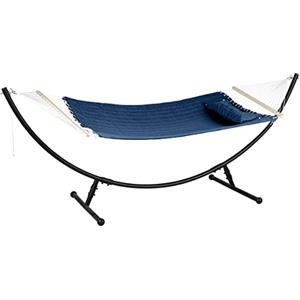 Hespéride - Copri amaca trapuntato akio blu indaco 190x140cm in poliestere e legno
