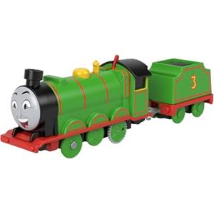 THOMAS & FRIENDS Il Trenino Thomas - Henry Locomotiva Motorizzata, trenino a pile con carrozza, personaggio della serie Il Trenino Thomas: Grandi Avventure Insieme, giocattolo per bambini, 3+ anni, HTN40