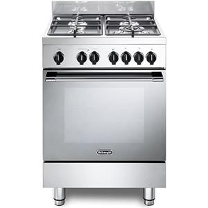 De'Longhi GEMMA 66 ML - Cucina a gas con forno elettrico, 60x60 cm, Inox, 4 fuochi