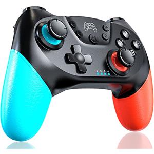 Zexrow Controller per N-Switch, Wireless Bluetooth Switch PRO Controller, Switch Joystick Gamepad con Turbo Regolabile Dual Shock Gyro Axi