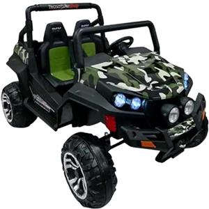 Tecnobike Shop Auto Macchina Elettrica per Bambini 24V 2 Posti Jeep Polar Full Optional con Radiocomando Luci Suoni Mp3 USB SD-Card Bluetooth (Camouflage)