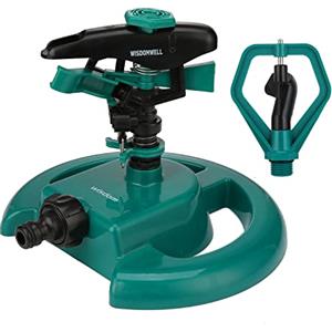 WISDOMWELL Testa pulsante dello spruzzatore di impatto del prato con irrigazione del giardino di 360 °