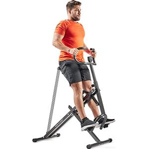 Sunny Health & Fitness Row-N-Ride Plus, attrezzo per squat resistente, facile installazione e vogatore pieghevole per casa, attrezzatura per esercizi per glutei e gambe - NO. 077PLUS