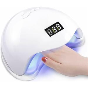 SQUADO Lampada Led Unghie, Lampada UV Unghie da 48W, fornetto per unghie professionale, Lampada Unghie UV Led per manicure, Lampada Unghie UV Led Con Display, Varie Modalità Timer