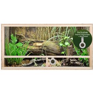 REPITERRA Grande terrario rettile terrario indoor ventilazione frontale per serpenti e lucertole, Beige, 120x60x60cm - Side Vent