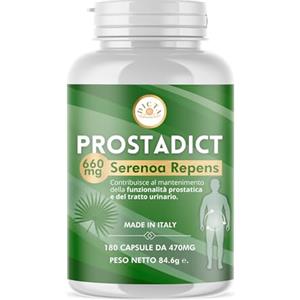 DICTA PHARMA Serenoa Repens 660mg Saw Palmetto 180cps | Integratore Prostata Uomo con Estratto di Epilobio, Ortica e Pygeum per il Supporto delle Vie Urinarie Uomo