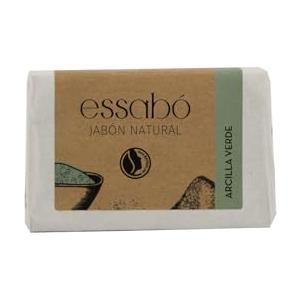 ESSABO Essabó - Sapone di Argilla Verde - 100% Naturale - Base di Olio di Cocco - Ammorbidisce e lenisce la pelle - Per pelli grasse e lucide - Estratto di Olio Essenziale di Lemongrass - 100 g