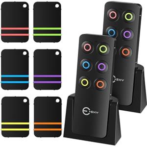 Esky Cerca Chiavi Esky con Trasmettitore RF di backup extra, Localizzatore di articoli senza fili, Supporto Localizzatore di Oggetti con Telecomando, 2 Trasmettitori RF e 6 Ricevitori