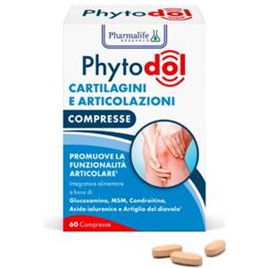 Pharmalife Phytodol Cartilagini e Articolazioni - Integratore con Glucosamina, MSM, Condroitina, Acido Ialuronico e Artiglio del Diavolo, 60 Compresse