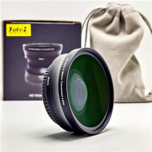 FotoZ tech Obiettivo grandangolare da 49 mm 0,75x HD (porzione macro), per Canon EOS M6 M50 Mark II M100 M200 con obiettivi EF-M 15-45 mm, R50 R100 accessori, compatibile con obiettivi RF-S 18-45 mm