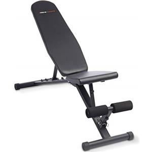 Ultrasport panca pesi universale , panca da allenamento, pieghevole e caricabile fino a 500 kg, versatile a casa come panca fitness o trainer per muscoli addominali e pieghevole quando non in uso