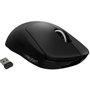 Logitech G PRO X SUPERLIGHT Mouse Gaming Wireless, Sensore HERO 25K, 25.600 DPI, Leggero con 63g, Progettato ‎per eSport, 5 Pulsanti Programmabili, PC/Mac/Laptop, 125 x 63.5 x 40 mm, Nero