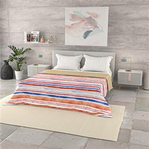 Italian Bed Linen BASIC Trapuntino estivo stampato, microfibra, Strisce, Matrimoniale 250x240cm