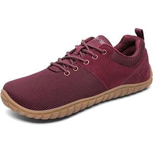 SAGUARO Scarpe Minimaliste Comode Donna - Scarpe Barefoot Ginnastica Traspirante - Scarpe Trail Running Camminata con Wide Tox Box - Scarpa da Fitnes Leggere con Zero Drop Soles Rosso,Gr.36