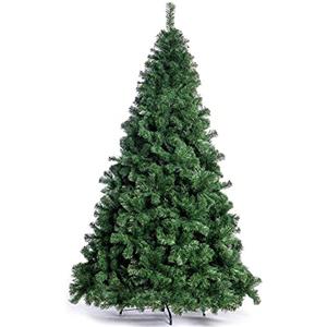 BAKAJI Albero di Natale Gran Sasso Super Folto Pino Verde Base Croce in Metallo Pieghevole Altissima Qualità Facile Montaggio con Rami ad Innesto (180 cm)