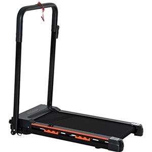 HOMCOM Tapis Roulant Elettrico Pieghevole Salvaspazio con Telecomando e Chiave di Sicurezza, 1-6 km/h, Potenza 0.5HP, 105x56x108.5cm