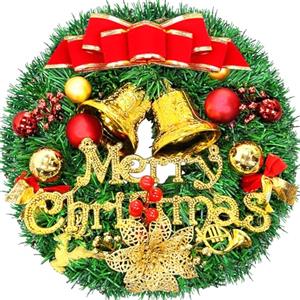 Snarflun Ghirlanda di Natale 30 cm Ghirlanda Natalizia, Ghirlande Natalizie per Porta, Fuoriporta Natalizio, Decorazioni Natalizie per Porta di Casa, Ingresso, Caminetto e Decorazione da Parete