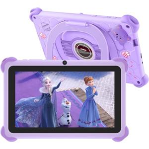 zcobro Tablet per Bambini 7 Pollici, Android con Custodia, 2 GB RAM + 32 GB ROM + 256 GB Espandibile, Wi-Fi, Bluetooth, Tipo C, Sicurezza Bambini, Quad Core