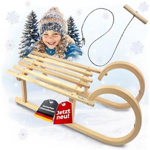 BambiniWelt by Rafael K. BAMBINIWELT Slittino in legno di faggio, con corda di traino, 100 cm