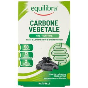 Equilibra Carbone Vegetale Integratore Pancia Piatta 50 Compresse