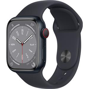 Apple Watch Series 8 Alluminio 41 mm (2022) | GPS + Cellular | Mezzanotte | Cinturino Sport Mezzanotte M/L