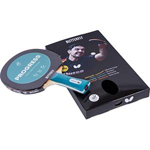 BUTTERFLY Progress | Racchetta da tennis da tavolo professionale per giocatori avanzati | Rivestimenti approvati ITTF Nero/Rosso