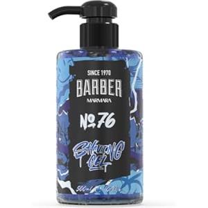 Barber Marmara Gel da Barba No. 76 per Uomini Trasparente Senza Schiuma con Pompa Qualità Professionale Turca per Contorni Barba, Linea del Collo & Rasatura 500ml