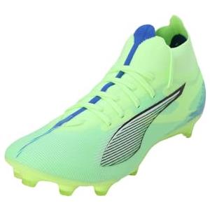 PUMA Women Ultra 5 Match+ FG/AG Wn's Soccer Shoe, Fizzy Apple-PUMA White-BLUEMAZING, 37.5 EU
