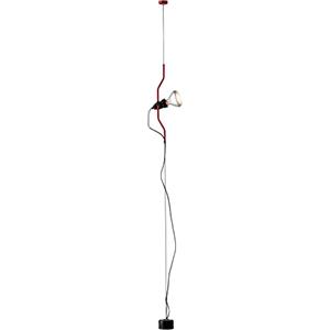 FLOS Parentesi Dimmer - Lampada a Sospensione Dimmerabile a Luce Diretta, Design di A. Castiglioni e P. Manzù, Cavo 4000 mm, 150 W, Colore Rosso