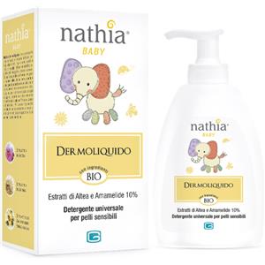 Nathia Dermoliquido 300ml - Detergente Nutriente Antibatterico per Tutta la Famiglia con Ingredienti Bio