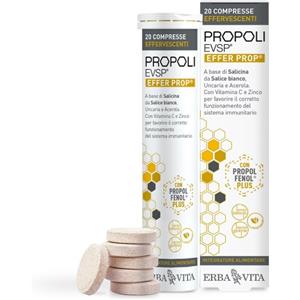 Erba Vita Propoli EVSP Effer - 20 Compresse Effervescenti con Propolfenol e Vitamina C per il Benessere delle Vie Respiratorie