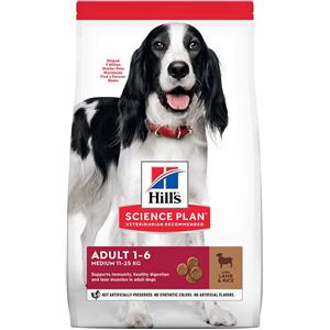 Hill's Science Plan Adult Medium con Agnello e Riso - Alimento Secco per Cani Adulti di Taglia Media, 12 Kg