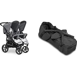 Hauck Roadster Duo SLX - sedia doppia per gemelli e fratelli da 0 mesi & Culla Neonato 2in1 - Navicella per Passeggini e Carrozzine - Culla Neonato Semirigida