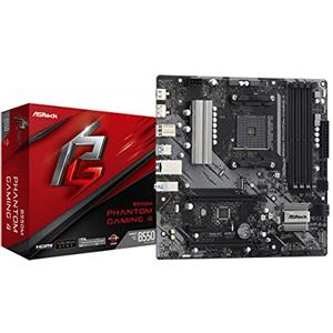 ASRock B550M PHANTOM GAMING 4 AM4 MATX SND+GLN+U3.2+M2 SATA 6GB/S DDR4