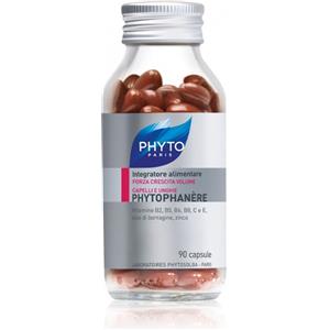 Phyto Phytophanere - Integratore Alimentare per Capelli e Unghie, 90 Capsule con Lievito di Birra e Vitamine