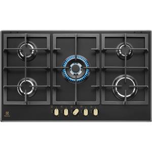 ELECTROLUX Piano Cottura a Gas, Serie 600, 90 cm, 5 Fuochi, Nero - KGS9536RN