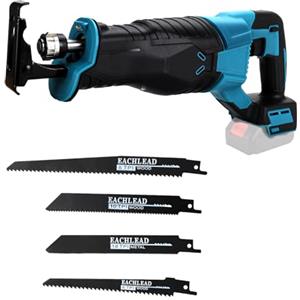 DriSubt Sega alternativa a batteria compatibile con la batteria Makita 18V, con 4 lame, 3500 giri/min, sega elettrica per legno a velocità variabile per tagliare legno, metallo e PVC (senza batteria)