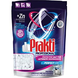 Clovin dr.Prakti dr.Prakti Il sale in mini pastiglie per lavastoviglie, ammorbidisce l'acqua e previene efficacemente il calcare nella lavastoviglie e sulle stoviglie, doypack 1,5 kg