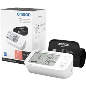 Omron M6 Comfort Afib - Misuratore di Pressione Automatico da Braccio con Bracciale Intelli Wrap e Rilevamento Fibrillazione Atriale