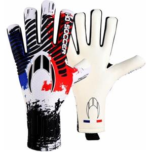 HO Soccer Pro Evolution Squadra Negative France Guanti da Portiere, Unisex Adulto, Blu/Bianco/Rosso, 9,5